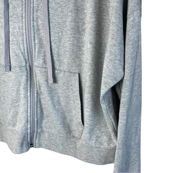 Nike Women’s Sz Small Cropped Hoodie Light Gray Zip Up / CV8618-063 - Picture 4 of 7